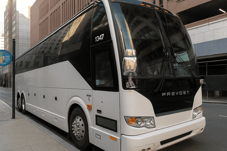 a Champaign Coach Bus Service coach bus